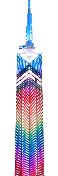 レインボーカラーライトアップ