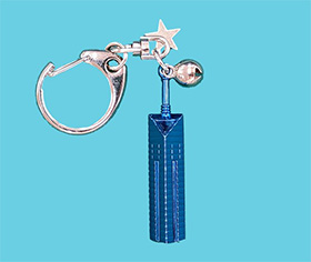 Metal Tower Keychain (Blue)